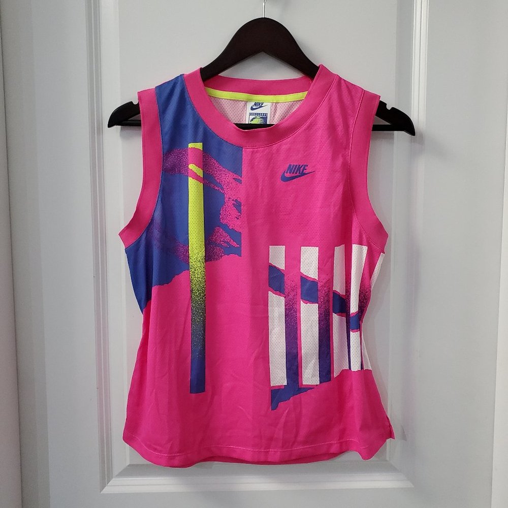 Nike pink exercise muscle T